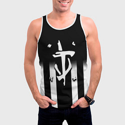 Майка-безрукавка мужская Doom line white, цвет: 3D-белый — фото 2