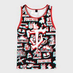 Майка-безрукавка мужская Doom x fortnite glitch, цвет: 3D-красный