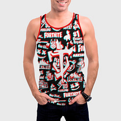 Майка-безрукавка мужская Doom x fortnite glitch, цвет: 3D-красный — фото 2