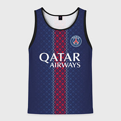 Майка-безрукавка мужская ПСЖ домашняя форма 25 26, цвет: 3D-черный