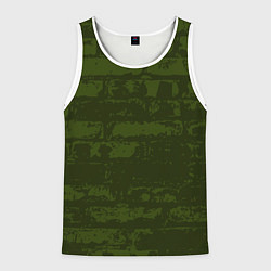 Майка-безрукавка мужская Кирпичная стена, цвет: 3D-белый