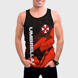 Майка-безрукавка мужская Umbrella corp - красный, цвет: 3D-черный — фото 2