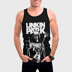 Майка-безрукавка мужская Linkin Park и Дарт Вейдер, цвет: 3D-черный — фото 2