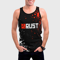 Майка-безрукавка мужская Раст - лого, цвет: 3D-черный — фото 2
