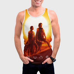 Майка-безрукавка мужская Пол Атрейдес и Чани Dune part two, цвет: 3D-белый — фото 2