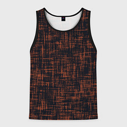 Майка-безрукавка мужская Чёрно-коричневый текстура, цвет: 3D-черный