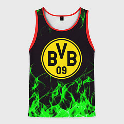 Майка-безрукавка мужская Borussia зелёный огонь, цвет: 3D-красный