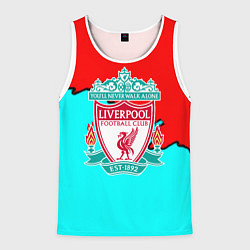 Майка-безрукавка мужская Liverpool краски текстура штрихи, цвет: 3D-белый