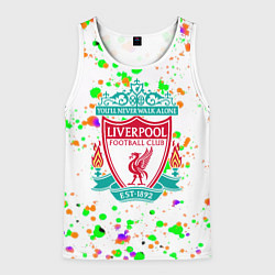 Майка-безрукавка мужская Liverpool брызги красок текстура, цвет: 3D-белый