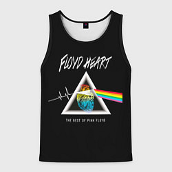 Майка-безрукавка мужская Pink Floyd сердце, цвет: 3D-черный