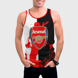 Майка-безрукавка мужская Арсенал огонь, цвет: 3D-красный — фото 2