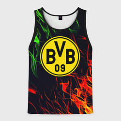 Майка-безрукавка мужская Borussia flame toxic, цвет: 3D-черный