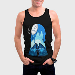 Майка-безрукавка мужская Мое перерождение в слизь, цвет: 3D-черный — фото 2