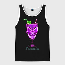 Майка-безрукавка мужская Fantasia pink, цвет: 3D-белый