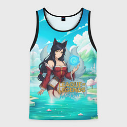 Майка-безрукавка мужская Ahri League of Legends, цвет: 3D-черный