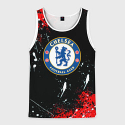 Майка-безрукавка мужская Chelsea брызги красок текстура, цвет: 3D-белый