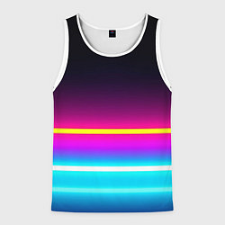 Майка-безрукавка мужская Beach shorts, цвет: 3D-белый