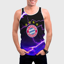 Майка-безрукавка мужская Bayern Mnchen молнии шторм, цвет: 3D-белый — фото 2
