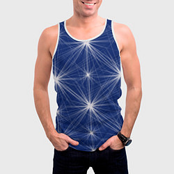Майка-безрукавка мужская Звезды на синем фоне, цвет: 3D-белый — фото 2
