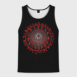 Майка-безрукавка мужская Орнамент рунных символов, цвет: 3D-черный