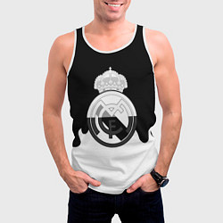 Майка-безрукавка мужская Реал Мадрид огонь белый, цвет: 3D-белый — фото 2