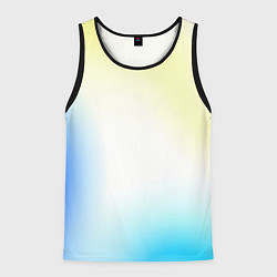 Майка-безрукавка мужская Color yellow blue white, цвет: 3D-черный