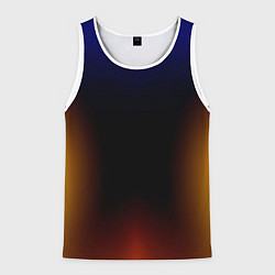 Майка-безрукавка мужская Color black red blue, цвет: 3D-белый