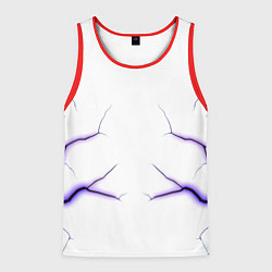 Майка-безрукавка мужская Color white purple, цвет: 3D-красный