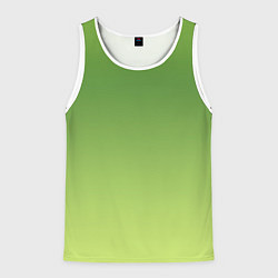Майка-безрукавка мужская Color green yellow, цвет: 3D-белый