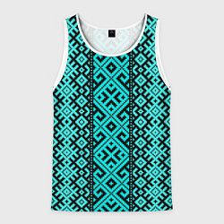 Майка-безрукавка мужская Орнамент славянский, цвет: 3D-белый