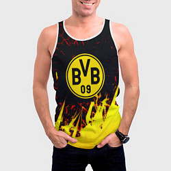 Майка-безрукавка мужская Borussia краски соты, цвет: 3D-белый — фото 2