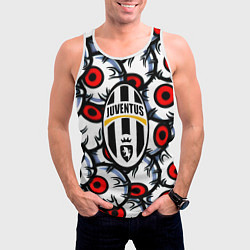 Майка-безрукавка мужская Ювентус глаза, цвет: 3D-белый — фото 2