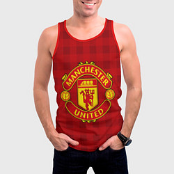 Майка-безрукавка мужская Manchester United, цвет: 3D-красный — фото 2