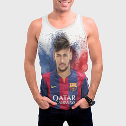 Майка-безрукавка мужская Neymar FCB, цвет: 3D-белый — фото 2