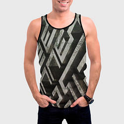 Майка-безрукавка мужская Бегущий в лабиринте, цвет: 3D-черный — фото 2