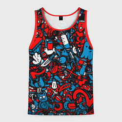 Майка-безрукавка мужская Стикербомбинг, цвет: 3D-красный