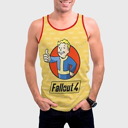 Майка-безрукавка мужская Fallout 4: Pip-Boy, цвет: 3D-красный — фото 2