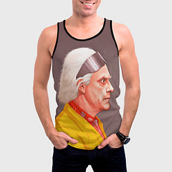 Майка-безрукавка мужская Доктор Браун, цвет: 3D-черный — фото 2