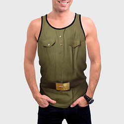 Майка-безрукавка мужская Униформа солдата, цвет: 3D-черный — фото 2