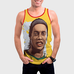 Майка-безрукавка мужская Ronaldinho Art, цвет: 3D-красный — фото 2