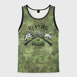 Майка-безрукавка мужская Hunting & Fishing, цвет: 3D-черный
