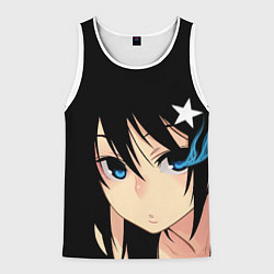Майка-безрукавка мужская Black Rock Shooter - глаза Мато Курои, цвет: 3D-белый