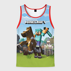 Майка-безрукавка мужская Minecraft Rider, цвет: 3D-красный