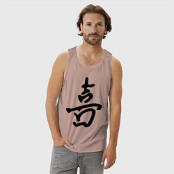 Майка мужская хлопок Счастье, цвет: пыльно-розовый — фото 2