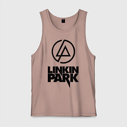 Майка мужская хлопок Linkin Park, цвет: пыльно-розовый