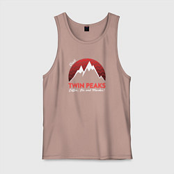 Майка мужская хлопок Twin Peaks: Pie & Murder, цвет: пыльно-розовый