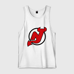 Майка мужская хлопок New Jersey Devils, цвет: белый