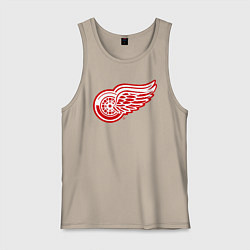 Майка мужская хлопок Detroit Red Wings, цвет: миндальный