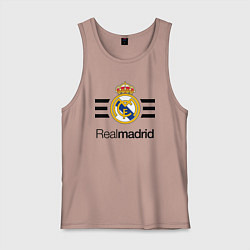 Майка мужская хлопок Real Madrid Lines, цвет: пыльно-розовый