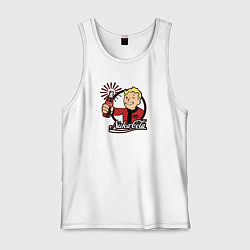 Майка мужская хлопок Nuka Cola, цвет: белый